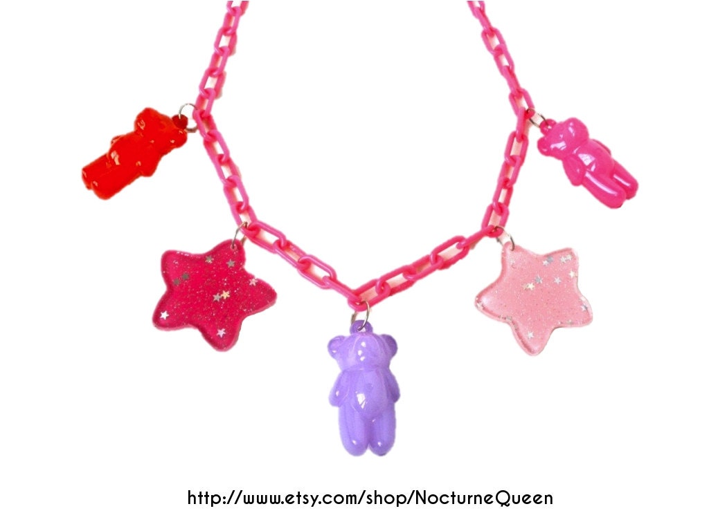 Toy Stars and Candy Bears Pop Kei Necklace