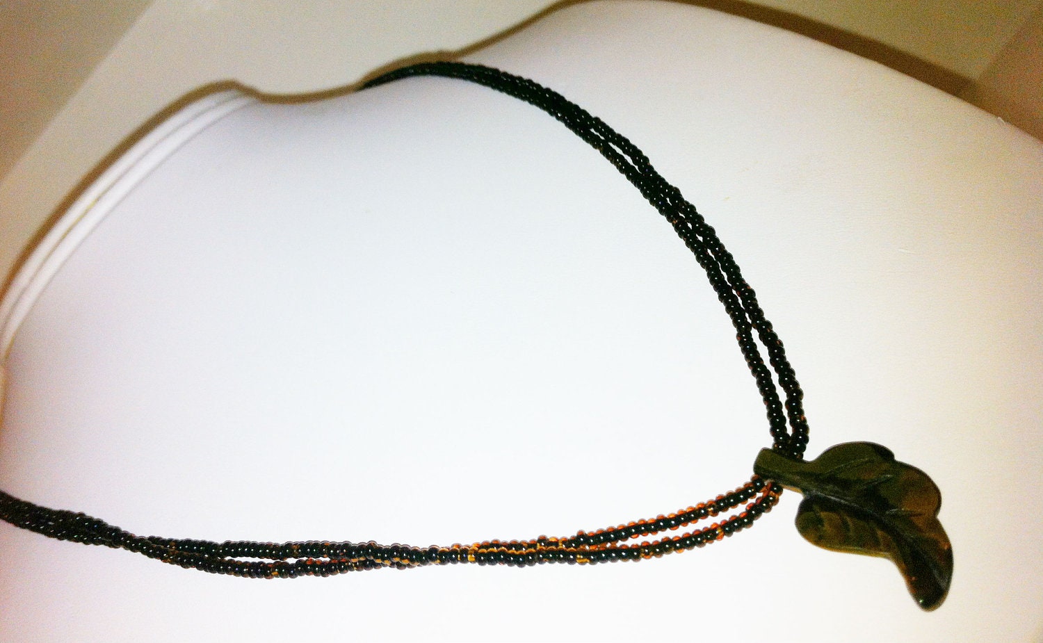 Brown Leaf Necklace
