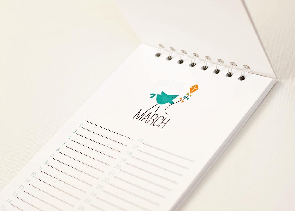 Perpetual Calendar, Birthday Calendar, Mother's Day Gift // TWEET // Gift Under 25