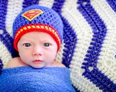 Newborn Photo Prop Baby Boy Superman Hat