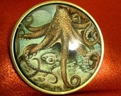 Cthulhu Octopus Glass Brooch/Pin