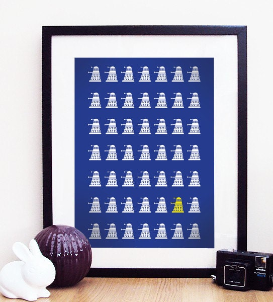 Dr Who / Doctor Who Dalek Pattern Poster Print A3 / 11x14