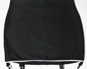 Black and White Organic Cotton Garter Skirt