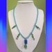 Mother's Day Necklaces, Artistic Jewelry,Handmade Original Jewelry, ,Colorful Green and Blue Beaded Necklace