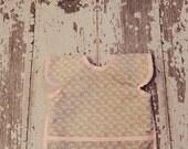 Handmade Shabby Chic Floral Print Shirt Baby Bib