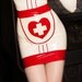 Latex Nurse apron uniform costume