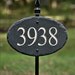 STONE House Numbers Address Plaque / LAWN STAKE / Carved / Marker /Slate / Sign