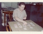 Vintage Photo "The Solitaire Machine", Photography, Paper Ephemera, Antique, Snapshot, Old Photo, Collectibles - 0034