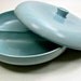 Covered Divided Bowl Russel Wright Iroquois Ice Blue