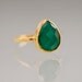 Green Onyx Stacking Ring - Gemstone Ring - Gold Ring - Bezel Set Ring - Mother's Day Gift