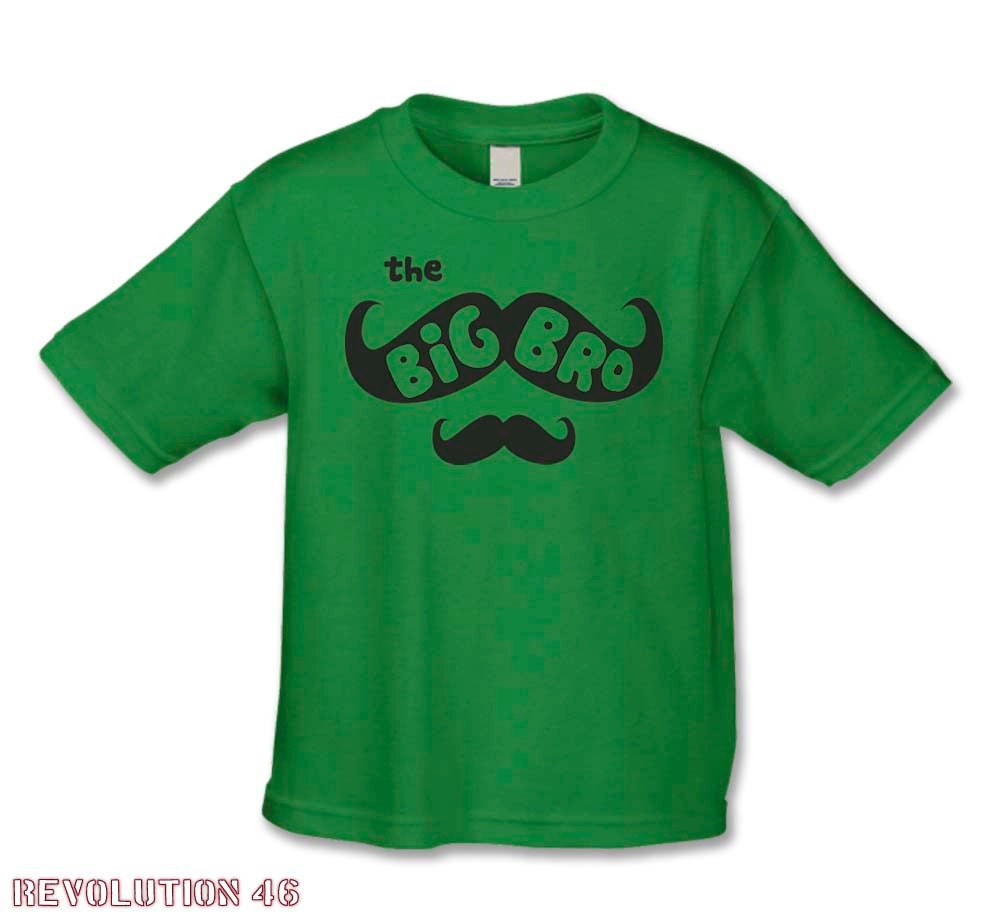 Big Brother Shirt -The Mustache Big Brother T-Shirt  ( Mustache Big Brother  6220 Black Ink ) Baby Announcement