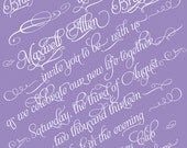 PRINTABLE Wedding Invitation Suite DIY - Lavender and White Script Wedding Collection (Colors Can Be Customized) Il_170x135