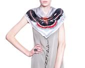silk moth scarf - Cecropia - 26" x 26"