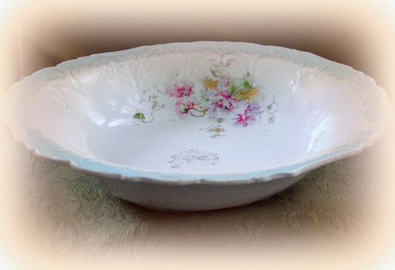 Antique Bowl from Pitcher & Bowl Set. Porcelain. by fineoldthings