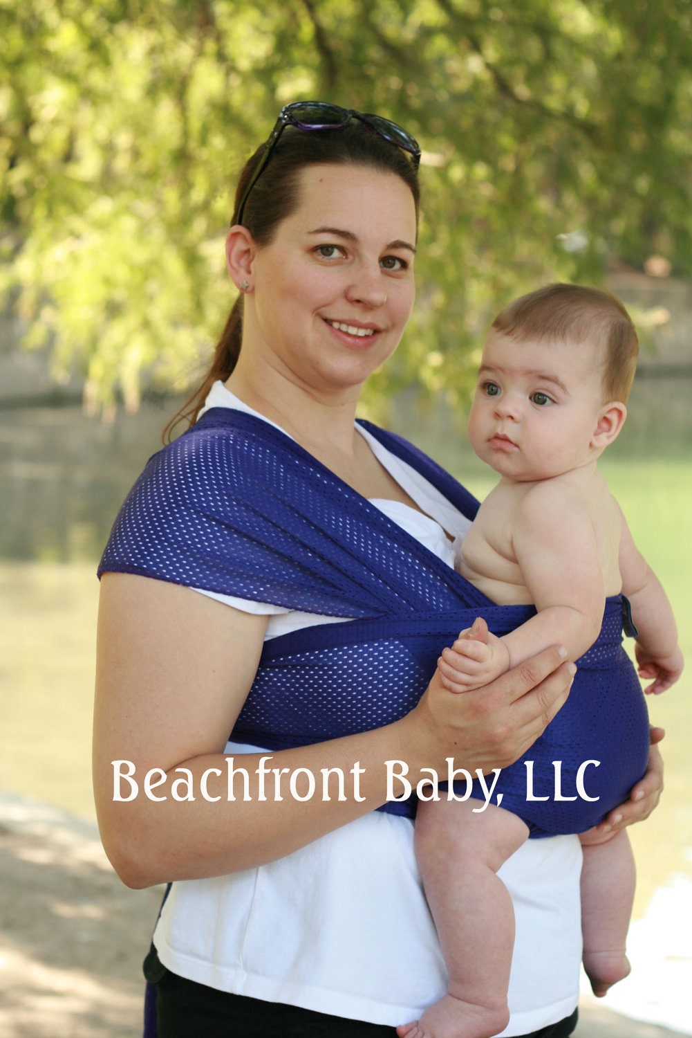 Gently Used XL Water Wrap Baby Carrier- babywearing at the beach, pool, water park or in the shower- PARADISE PLUM