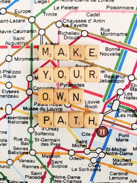 Make Your Own Path. Fine Art Photography. Scrabble Blocks. Paris Metro Map. Inspiration. Size A4