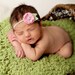 Baby Pink Felt Flower Headband with Crystal Rhinestone Accent- Flower Headband or Hair Clip - The Mia in Pink
