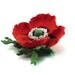 Felt brooch Red Poppy