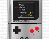 Retro Chalkboard Chalk Boy (Game Boy)  - Vinyl Wall Art - FREE Shipping - Fun Vintage Game Organizing Blackboard Wall Decal