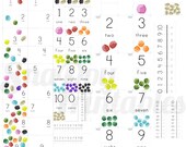 Gem Number Card Set