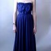 1960s Valentino Saphire Blue Couture Silk Chiffon Gown
