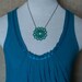 Kachin Necklace (Tatted Flower in Jade and Bronze, by Christine)