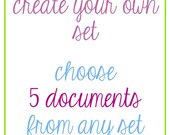 create your own set - choose 5 documents from any set