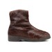 1970s Pony Fur Ankle Boots / Beautiful Shearling Lined Vintage Womens Shoes / Boho Minimalist Platform Chunky Sole / Zip Up / Size 7 -7.5