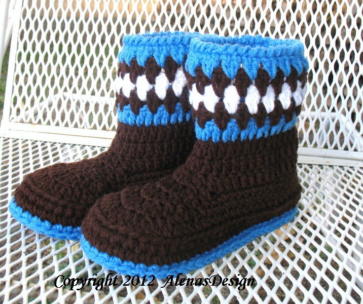PDF Instant Download - Crochet Pattern 065 - Childrens Boots ( includes seven sizes)