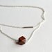 ON SALE // wooden geode silver bar necklace