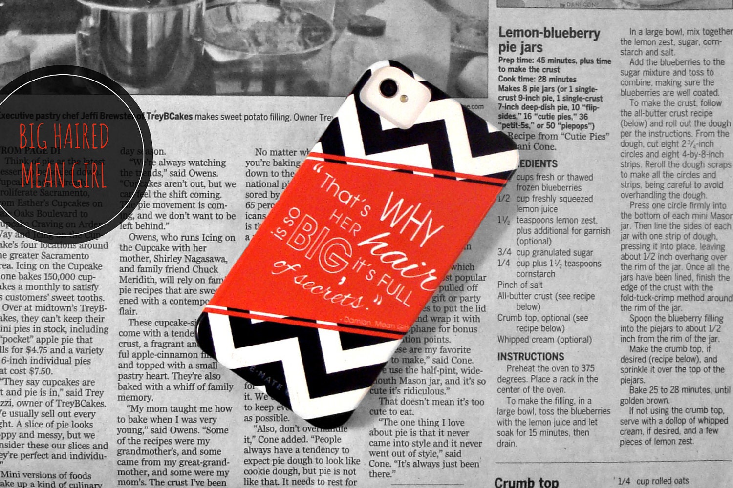 Big Haired Mean Girl // iPhone 4/4s Case