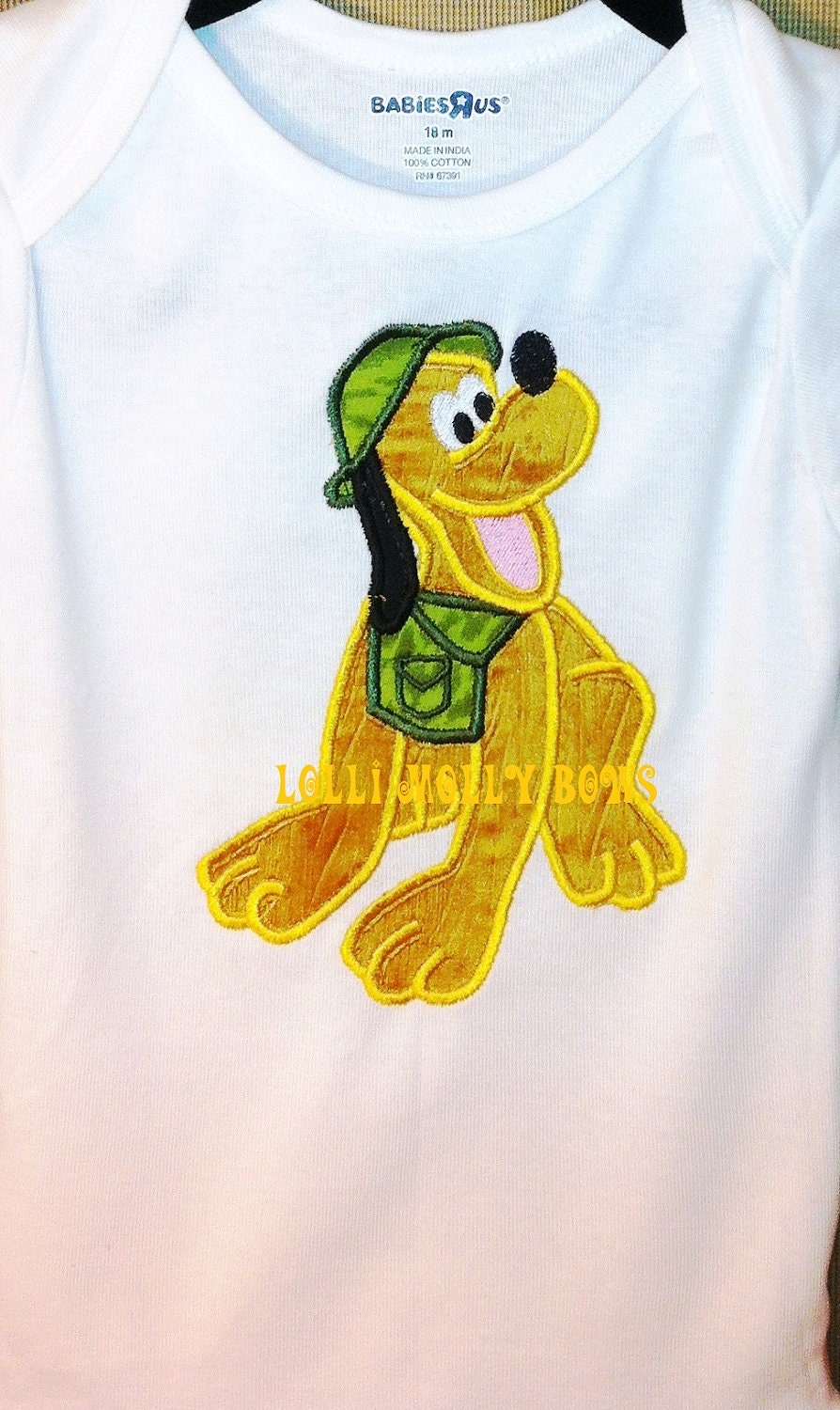 Safari Pluto Machine Embroidery T- Shirt or Onesie, Custom Disney Shirt, Animal Kingdom T-Shirt, Sibling Disney Shirts, Family Disney Shirts