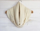 Scarf merino wool felt - Off white neckwarmer by Texturable