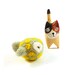 Mint Green and Yellow Spotted Fish Catnip Cat Toy - Needle Felted Wool