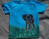 Organic Cotton Elephant Batik Child Shirt -Size 6