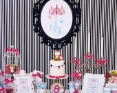 ALICE in Wonderland Printable Party Set - Invitation, Cupcake Toppers, Banner, Photo Booth Props & more