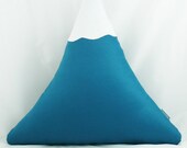 Mountain pillow -  Dark blue green - Free tracking shipping - Ready to ship
