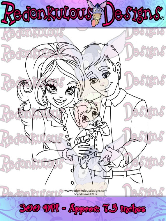 Digital Stamp - Baptismal / Christening Baby Boy  - Digital Image
