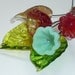 Bell Flower and Leaf Lampwork Headpins