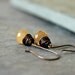 Copper rutilated quartz onion briolette wire wrapped  earrings gemstone warm tones coppery gold rustic--"Venus capillus"