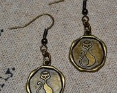 Vintage Inspired Princess Kitty Earrings
