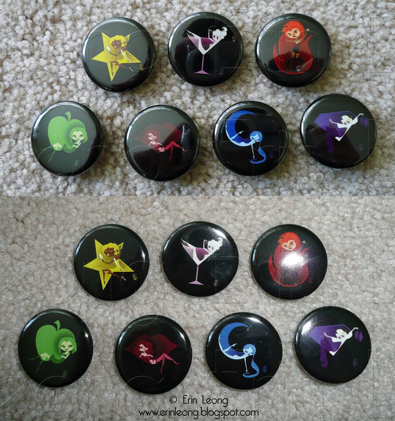 Seven Deadly Sins - Set of All 7 Buttons
