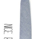 Wool Blue Denim Chambray nekc tie Men ties preppy style Men NeckTie