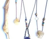 amethyst rock necklace // bohemian fox collection