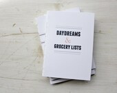 Daydreams & Grocery Lists - hand bound blank notebook