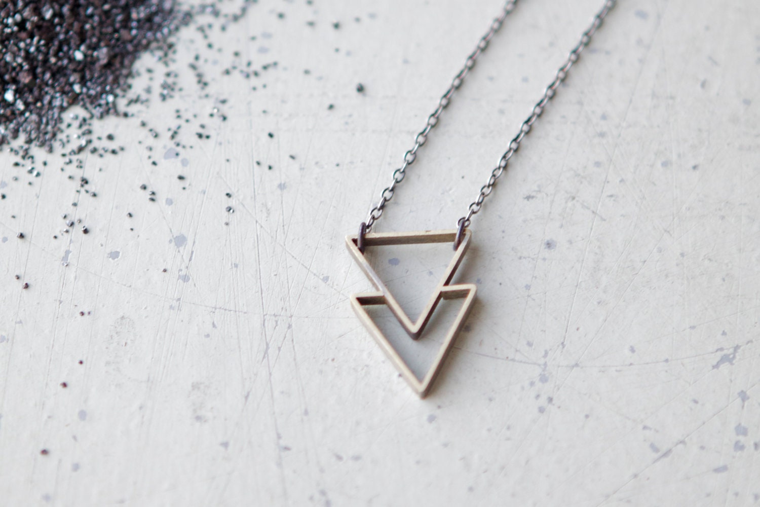 the Double Triangle necklace