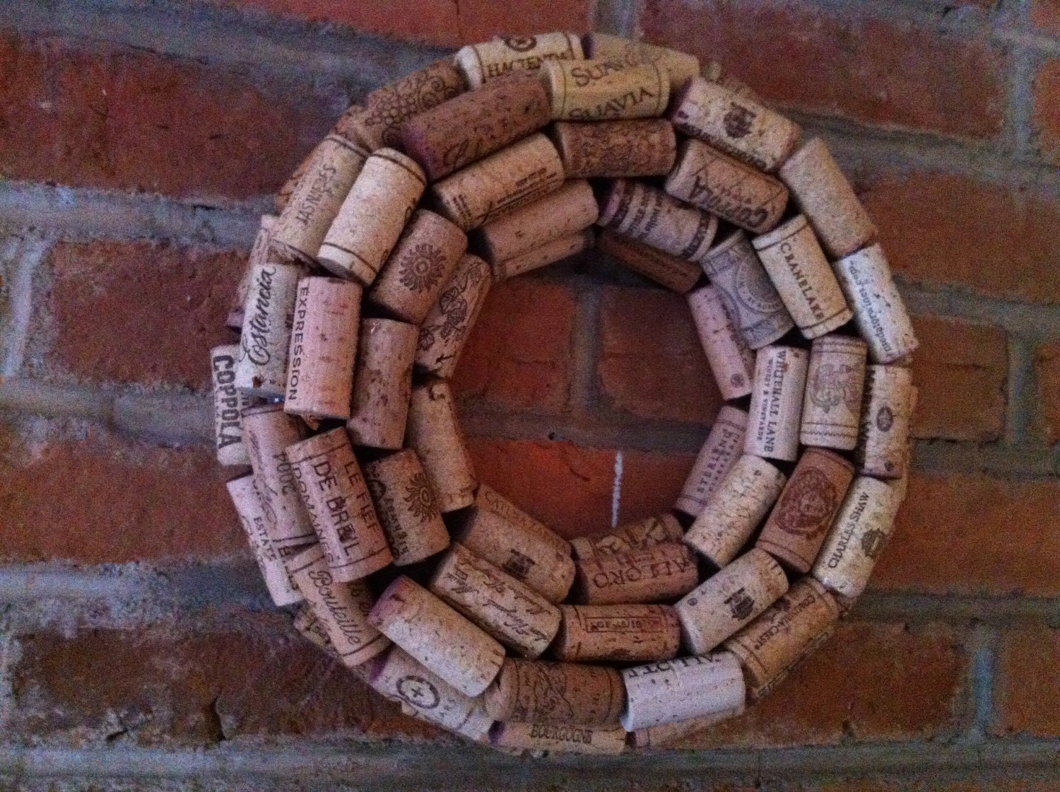 The Mini handmade wine cork wreath - FREE SHIPPING