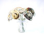 Cinderella Nursery Decor or Wedding Bouquet made from Illustrated Children's Book - Book Page Paper Flowers for Princesses and Bride