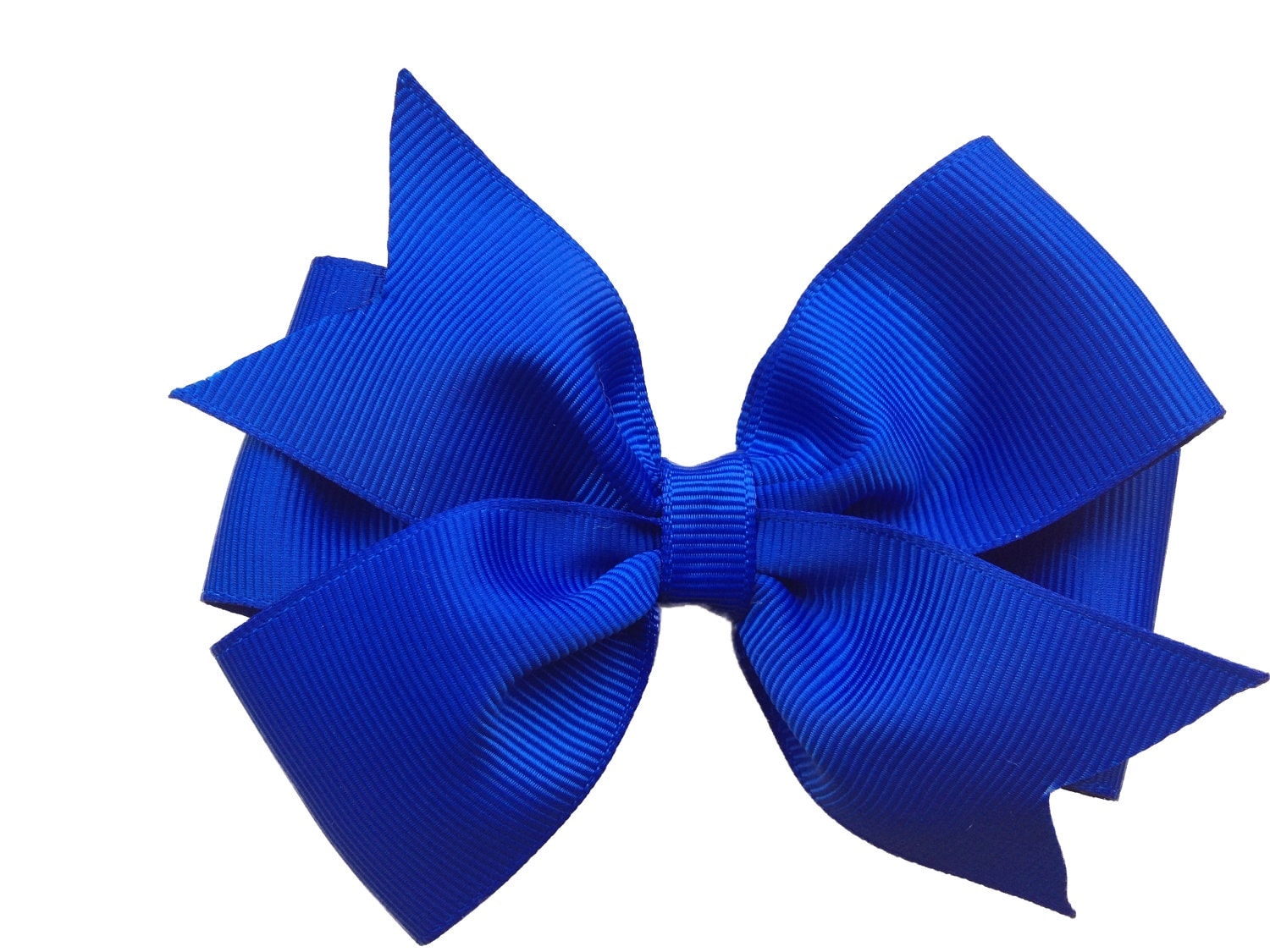 4. Royal Blue Hair Bow with Satin Ribbon - wide 4