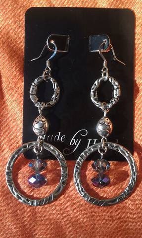 Venus Rising dangle metal beaded earrings
